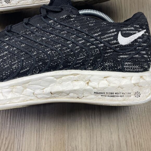 Nike Pegasus Turbo Next Nature Running Shoes Mens Size 11.5 Black DM3413-001 - Picture 9 of 14